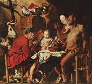 The Satyr and the Farmer's Family (mk08) Jacob Jordaens